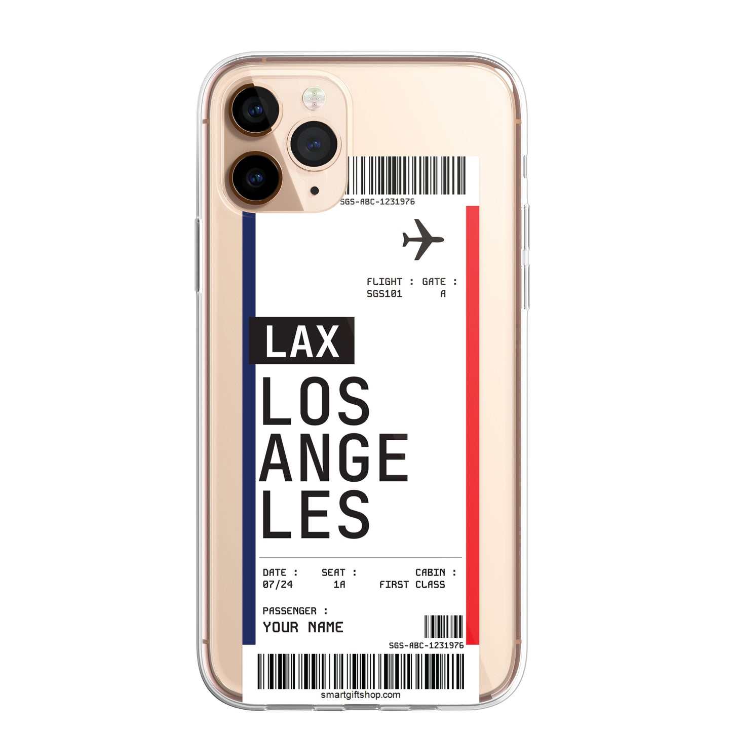 Personalised Custom Phone Cover Case Boarding Pass Holiday Airport for iPhone 15 14 13 12+