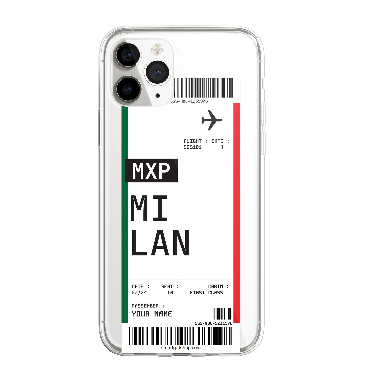 Personalised Custom Phone Cover Case Boarding Pass Holiday Airport for iPhone 15 14 13 12+