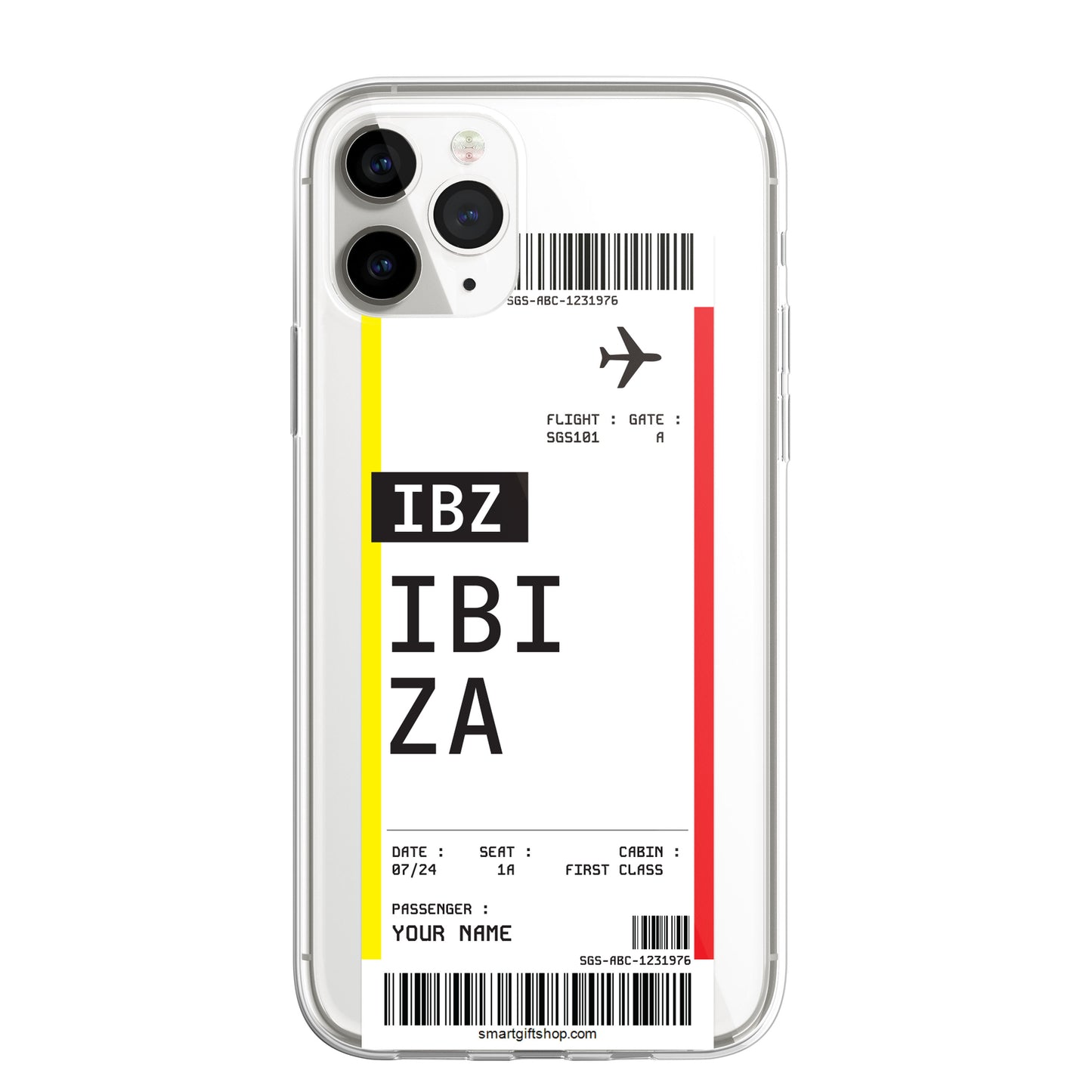 Personalised Custom Phone Cover Case Boarding Pass Holiday Airport for iPhone 15 14 13 12+