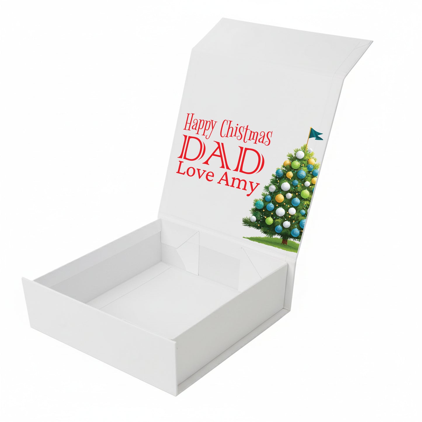 Christmas Personalised Branded 9 Golf Ball Set in Customised Box - Themed Golfer's Gift, Father's Day, Retirement, Birthday
