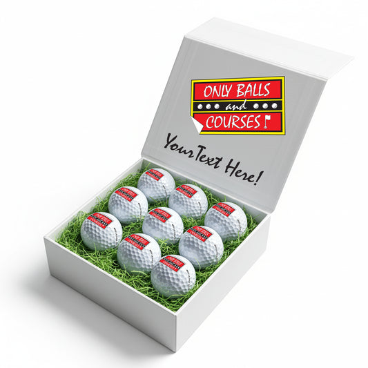 Only Fools and Horses Themed: Personalised Branded 9 Golf Ball Set in Customised Box - Golfer's Gift, Father's Day, Wedding Favour, Birthday, Valentines, Pet Photo Text Logo