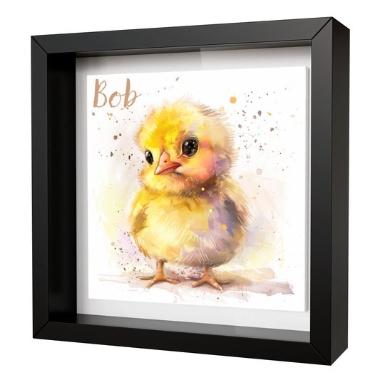 Personalised Baby Chick Artwork - Framed CERAMIC TILE Print