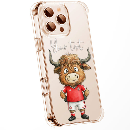 Custom Highland Cow Watercolour Phone Case | Cute Cartoon Animal Art Clear Protective Cover | iPhone 16 15 14 13