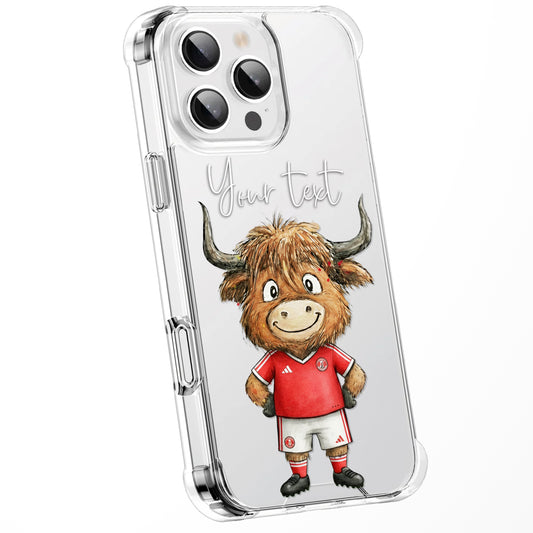 Custom Highland Cow Watercolour Phone Case | Cute Cartoon Animal Art Clear Protective Cover | iPhone 16 15 14 13