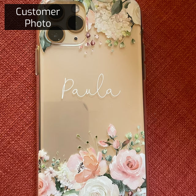 Personalised CLEAR Glitter Paint Candy Phone Cover Case For Samsung Galaxy S20+