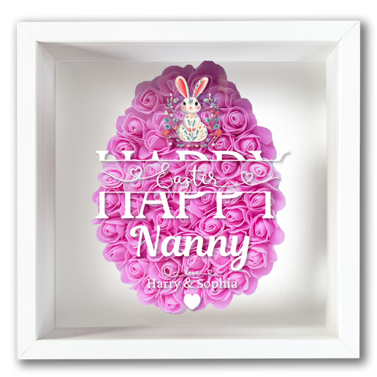 Personalised Framed Flower Floral Heart Easter Custom Keepsake Unique Gift Shadow Box Frame