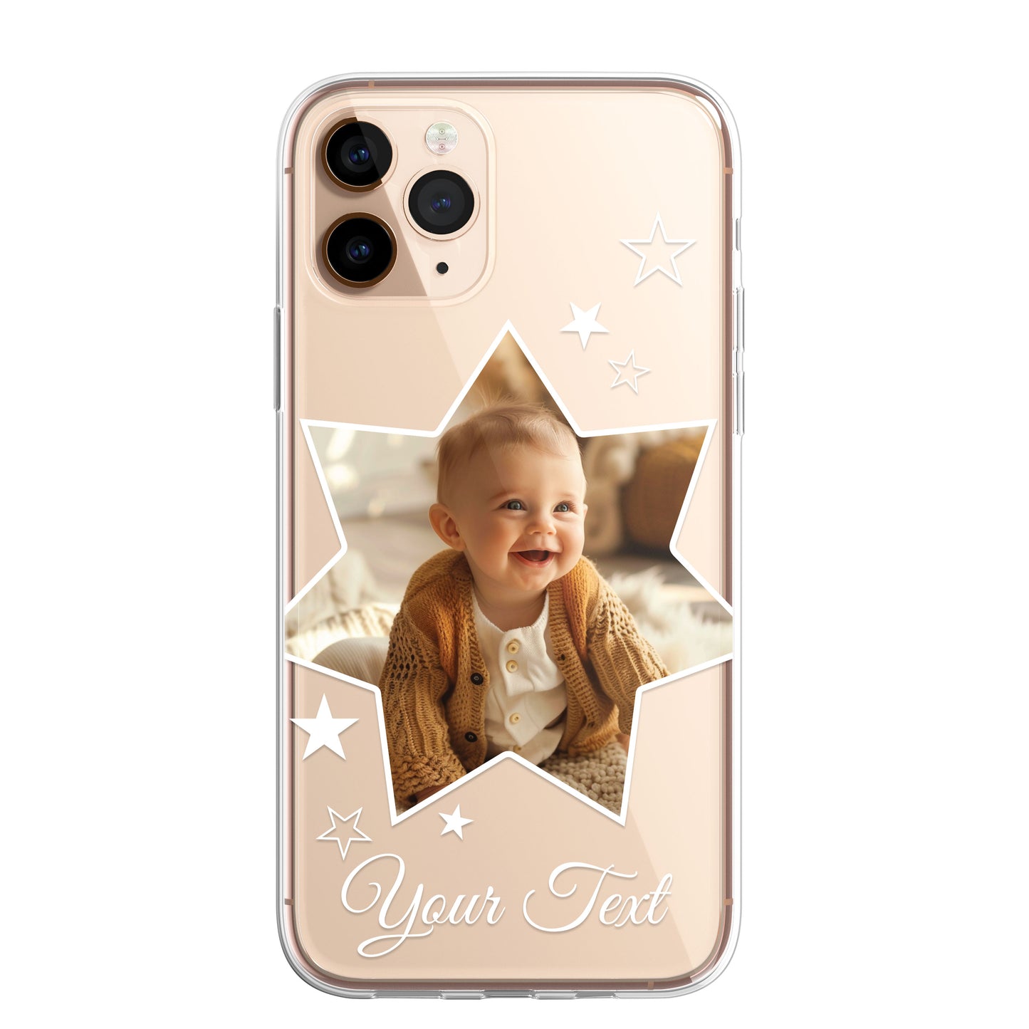 SmartGiftShop Personalised Custom iPhone Case Photo Collage Polaroid Style Custom Picture CLEAR Silicone Impact Case for iPhone 11 12 13 14 15 Ranges - CUSTOMISE ONLINE