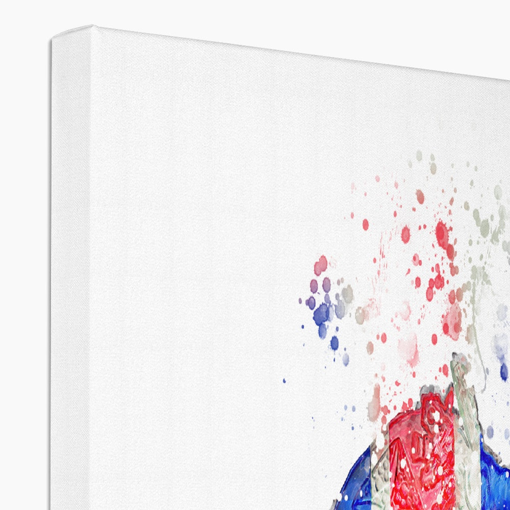 Queen Elizabeth II Commemorative Splatter Artwork Eco Canvas
