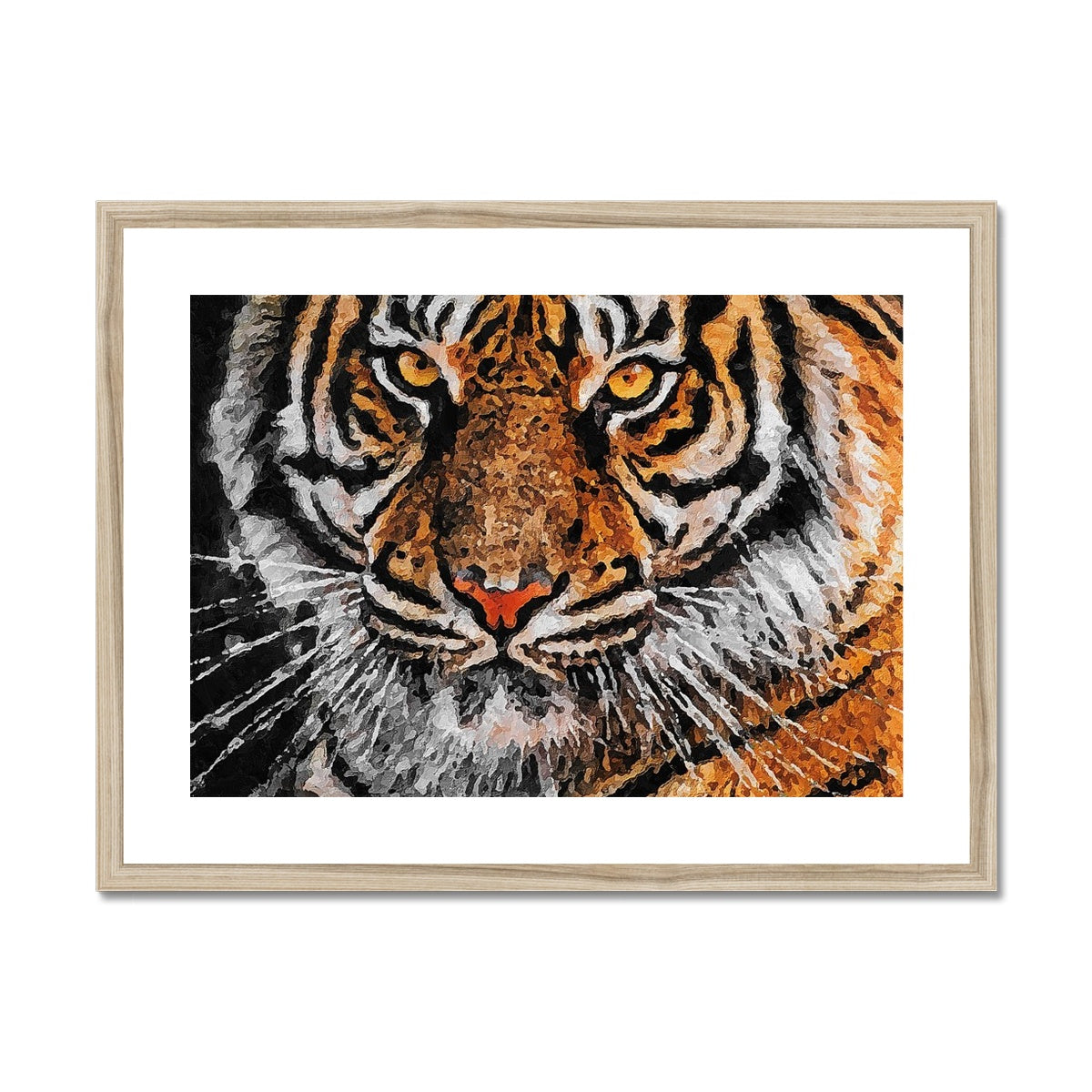 Tiger Oil Palette Print Framed & Mounted Print