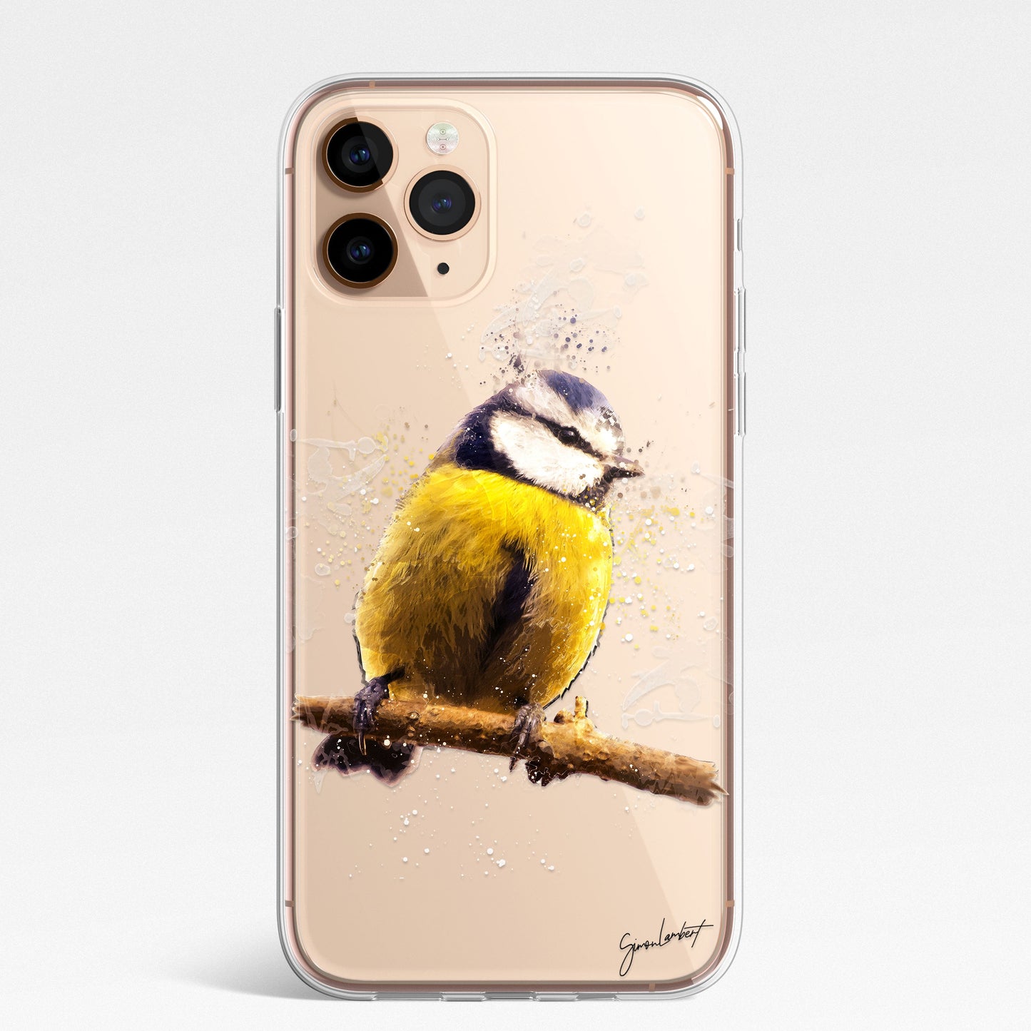 British Birds Phone Case Splatter Art CLEAR Cover Case for Samsung Galaxy Range