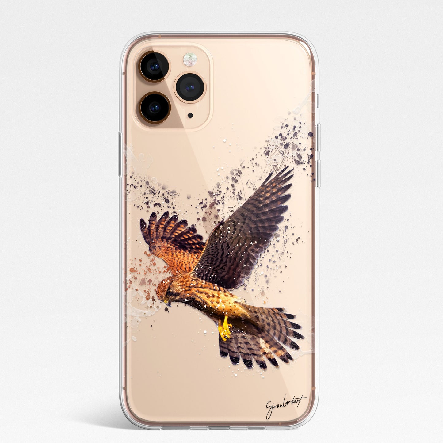 British Birds Phone Case Splatter Art CLEAR Cover Case for Samsung Galaxy Range
