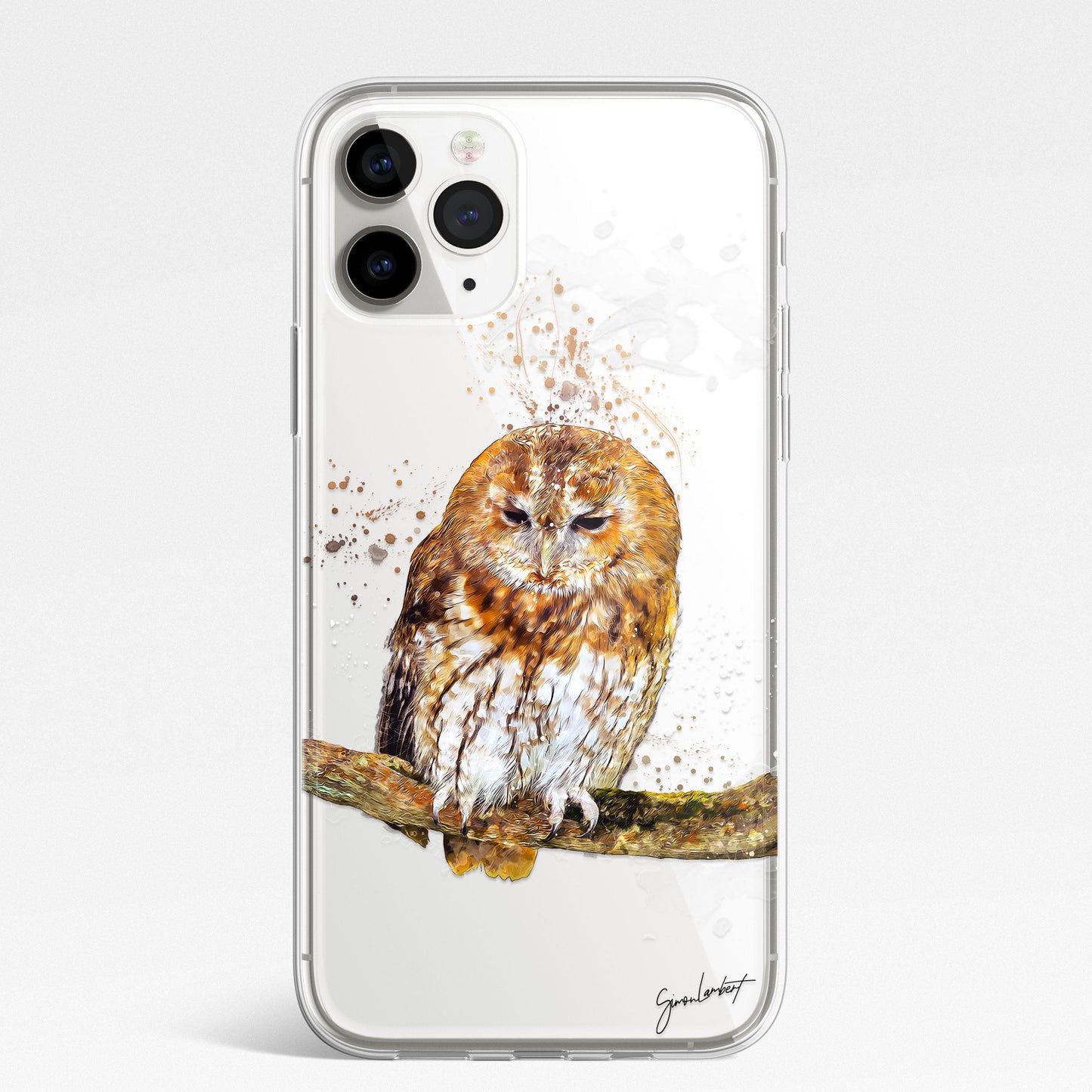 British Birds Phone Case Splatter Art CLEAR Cover Case for Samsung Galaxy Range