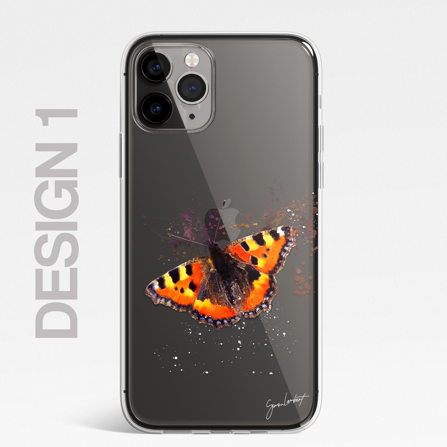 Insects Butterfly Case Splatter Art CLEAR Phone Cover Case for iPhone 14 13 12 +