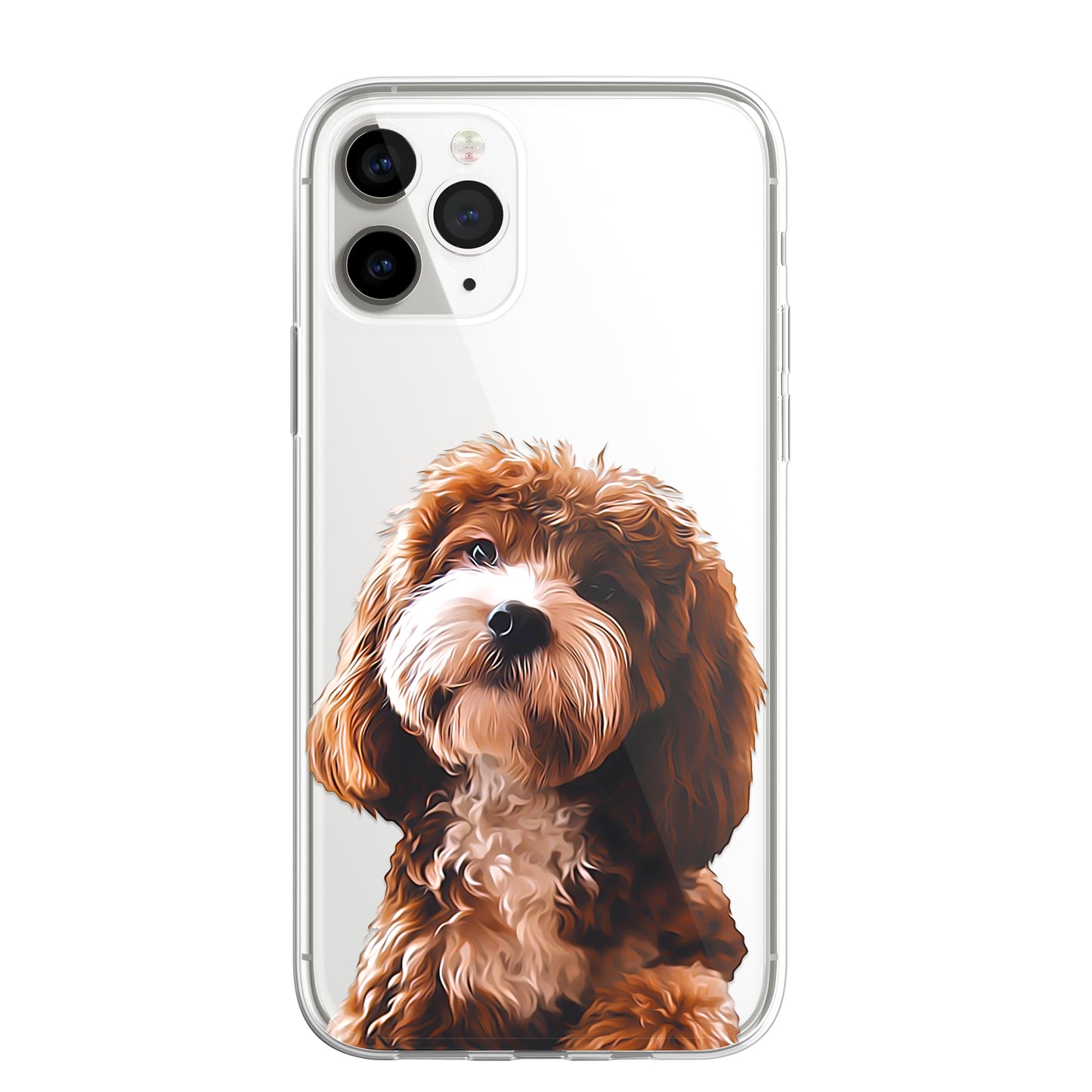 Doodle Cockapoo Dog Pet Phone Case Art CLEAR Cover Case for iPhone 14 13 12 Pro+