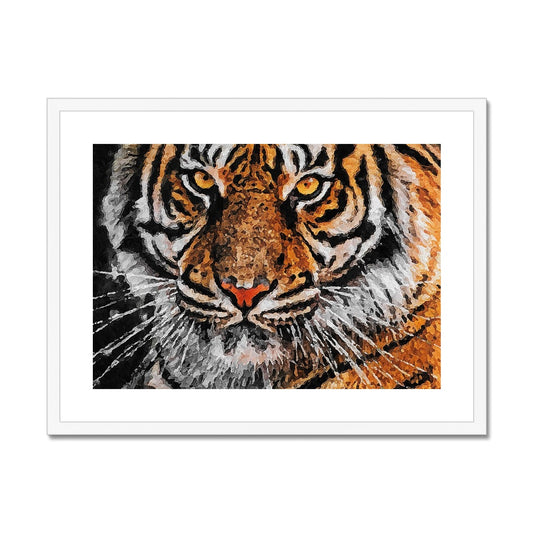 Tiger Oil Palette Print Framed & Mounted Print