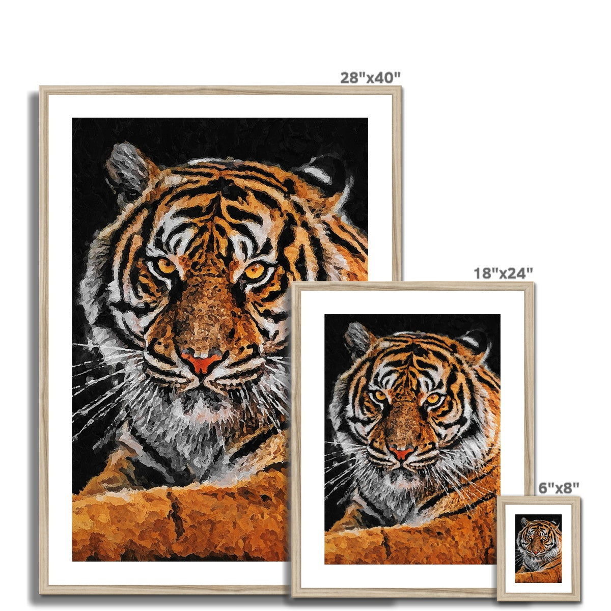 Tiger Oil Palette Print Framed & Mounted Print