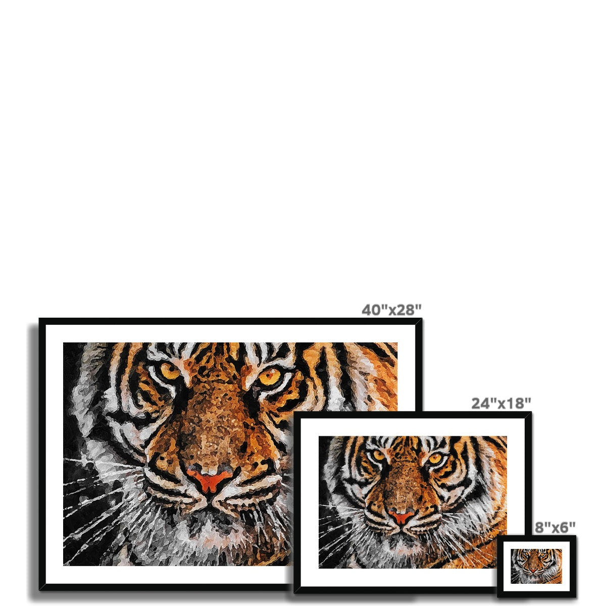 Tiger Oil Palette Print Framed & Mounted Print