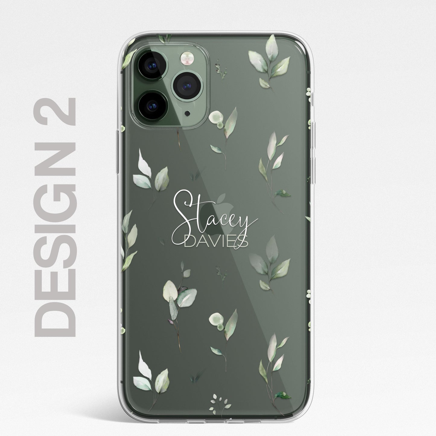 Personalised Floral Botanic Custom CLEAR Cover Case Flower for Samsung S21 S20