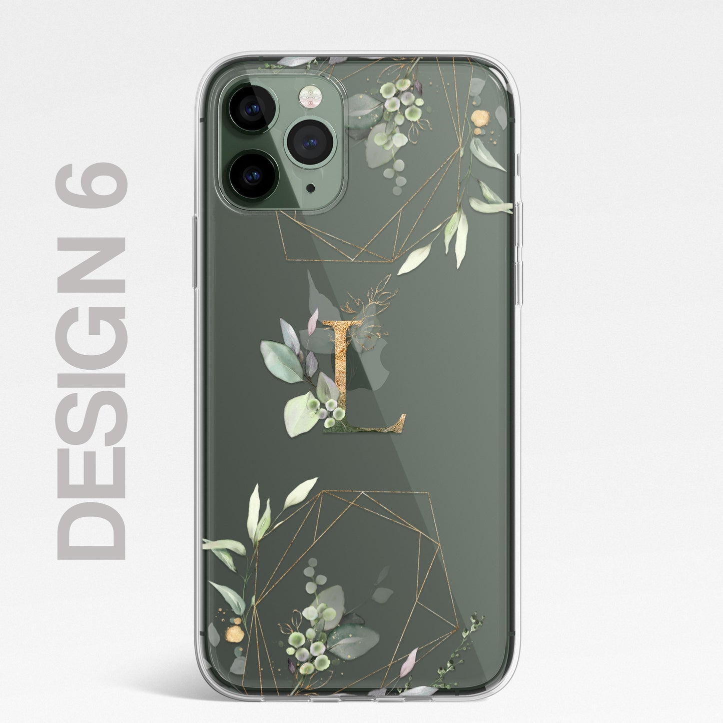 Personalised Floral Botanic Custom CLEAR Cover Case Flower for iPhone 14 12 11