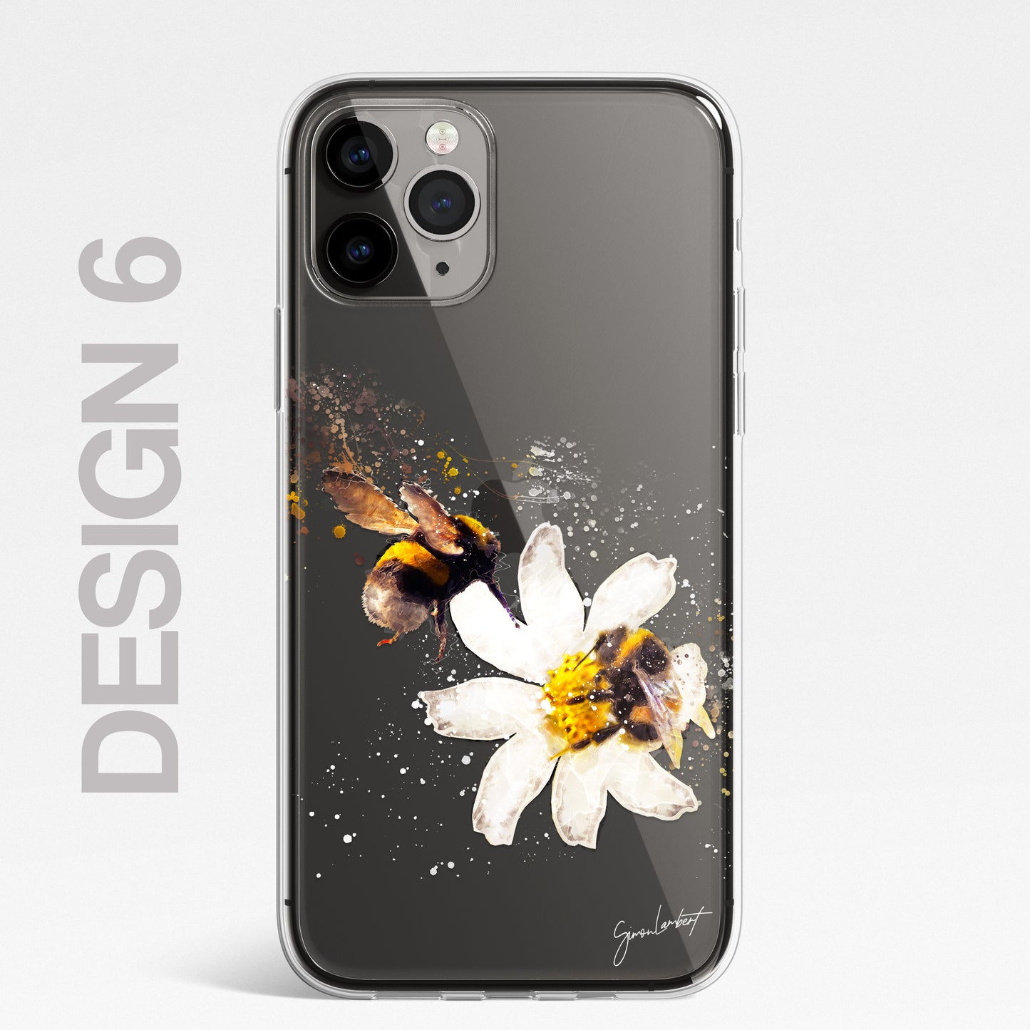 Insects Butterfly Case Splatter Art CLEAR Phone Cover Case for iPhone 14 13 12 +