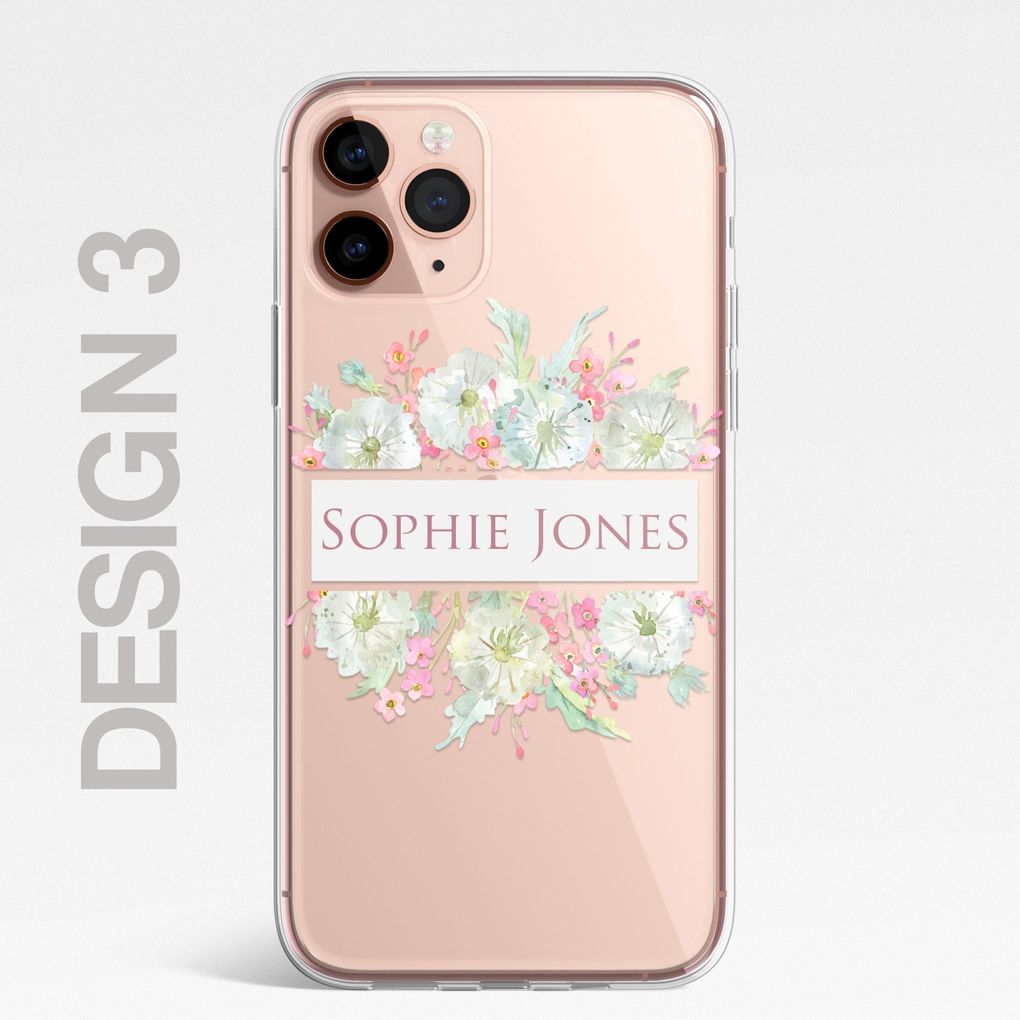 Personalised Floral Dandelions Custom CLEAR Cover Case Flower for Samsung S21 S2