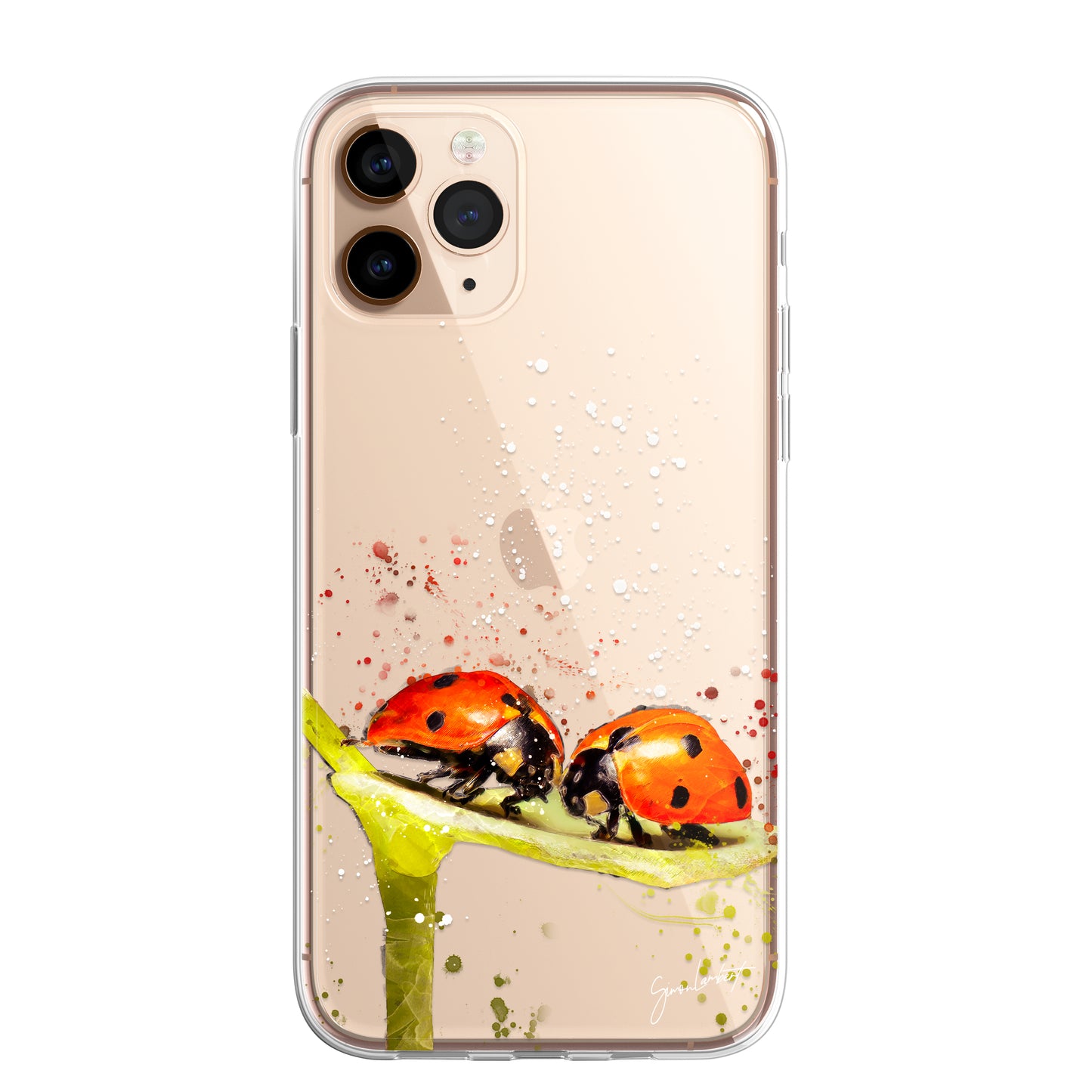 Insects Butterfly Case Splatter Art CLEAR Phone Cover Case for iPhone 14 13 12 +