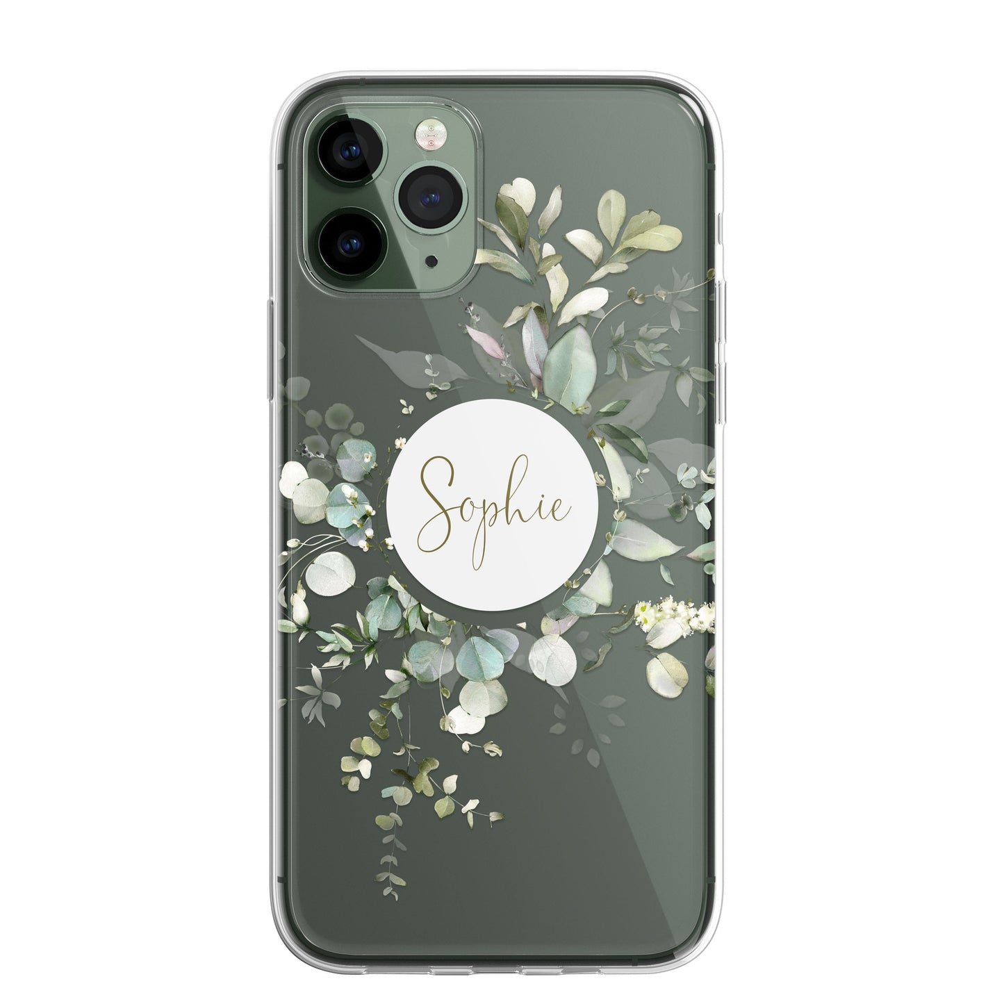 Personalised Floral Botanic Custom CLEAR Cover Case Flower for Samsung S21 S20
