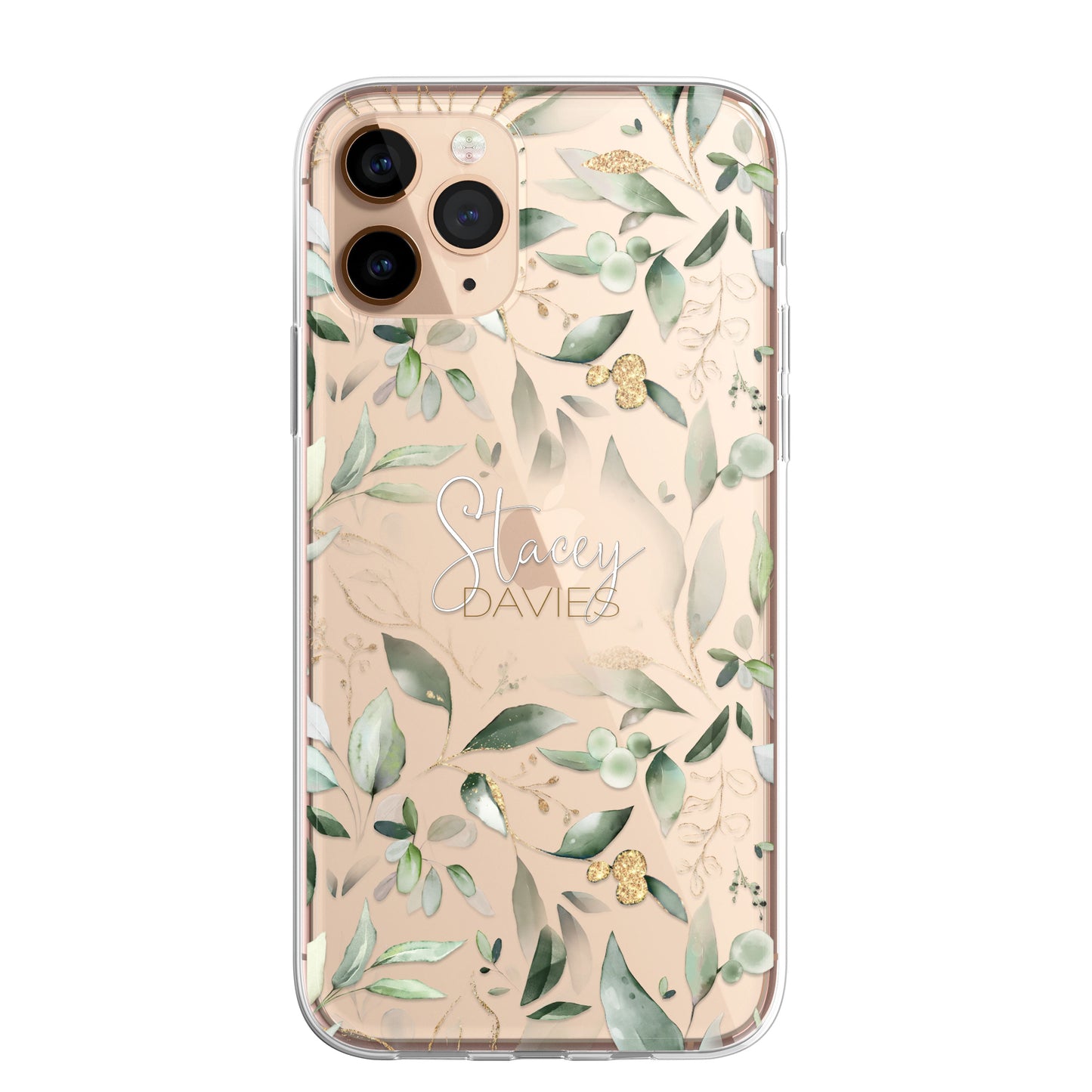 Personalised Floral Botanic Custom CLEAR Cover Case Flower for Samsung S21 S20
