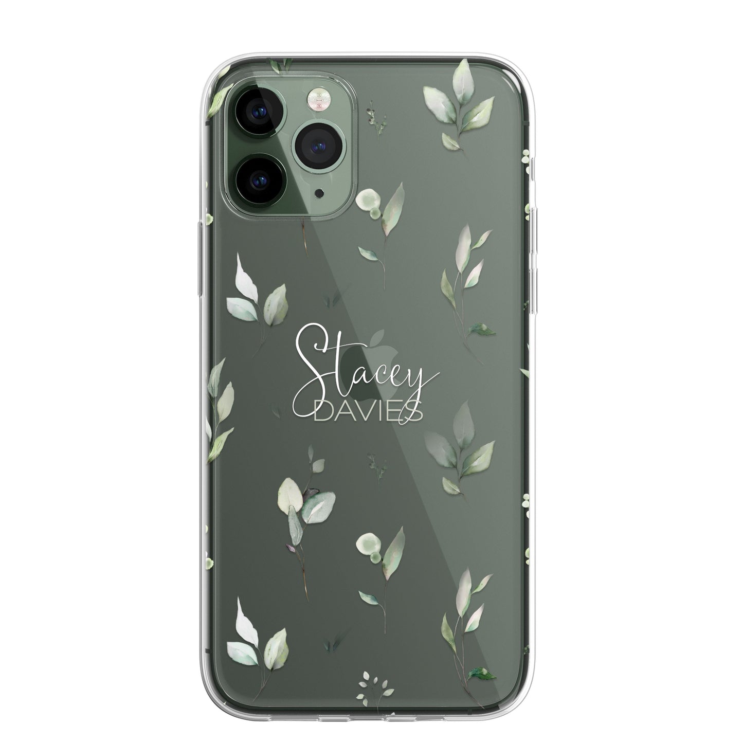 Personalised Floral Botanic Custom CLEAR Cover Case Flower for Samsung S21 S20