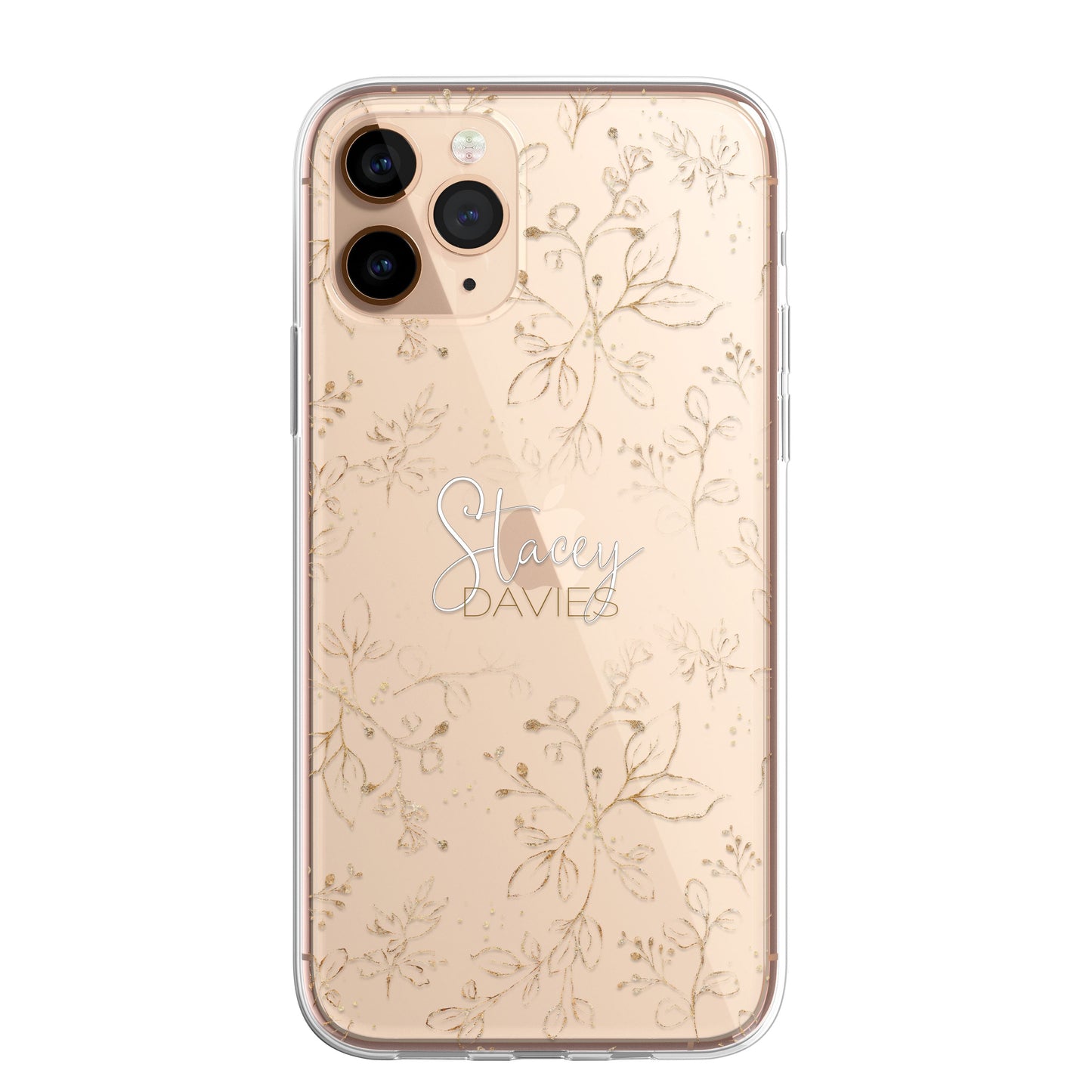 Personalised Floral Botanic Custom CLEAR Cover Case Flower for Samsung S21 S20