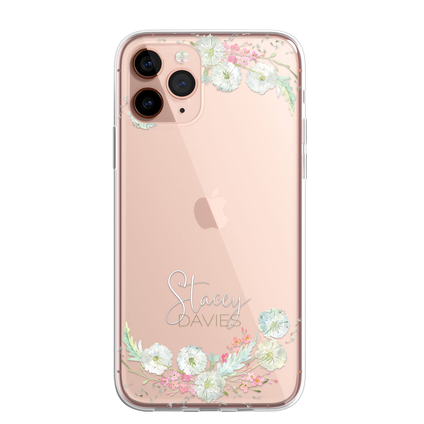 Personalised Floral Dandelions Custom CLEAR Cover Case Flower for Samsung S21 S2