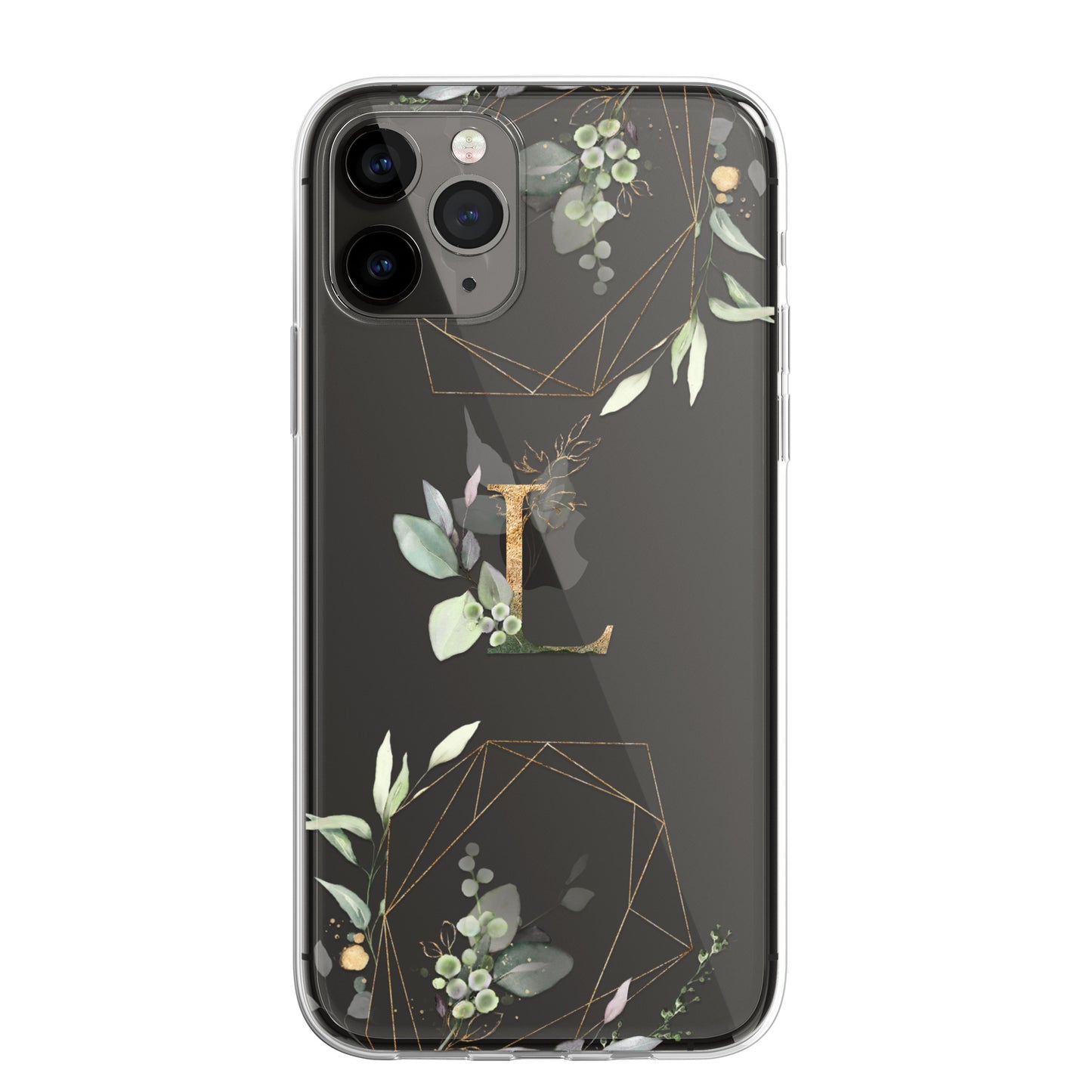 Personalised Floral Botanic Custom CLEAR Cover Case Flower for iPhone 14 12 11