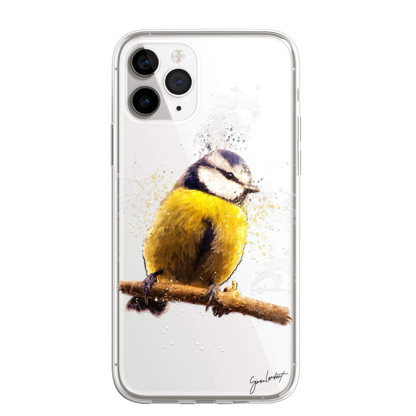 British Birds Phone Case Splatter Art CLEAR Cover Case for Samsung Galaxy Range