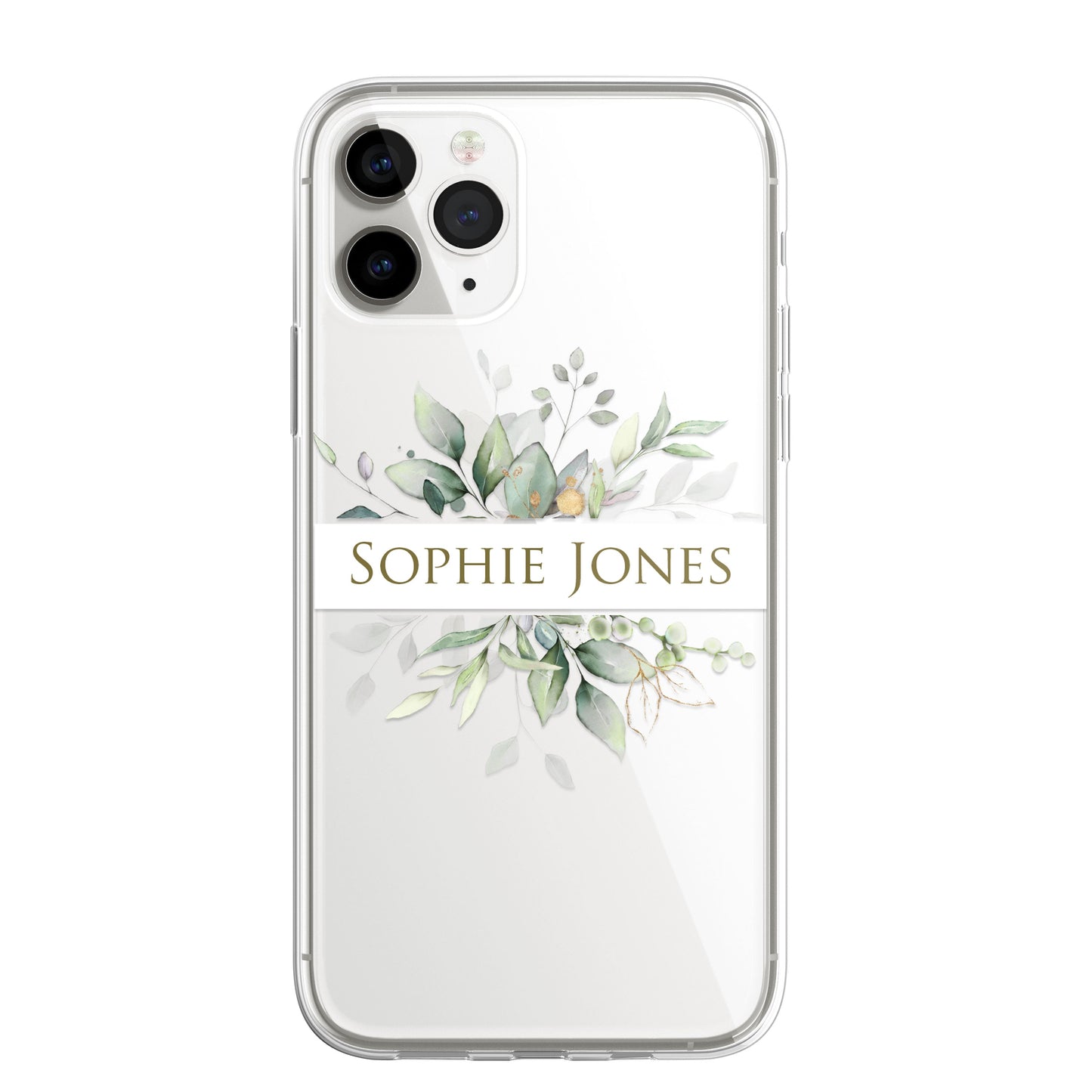 Personalised Floral Botanic Custom CLEAR Cover Case Flower for Samsung S21 S20