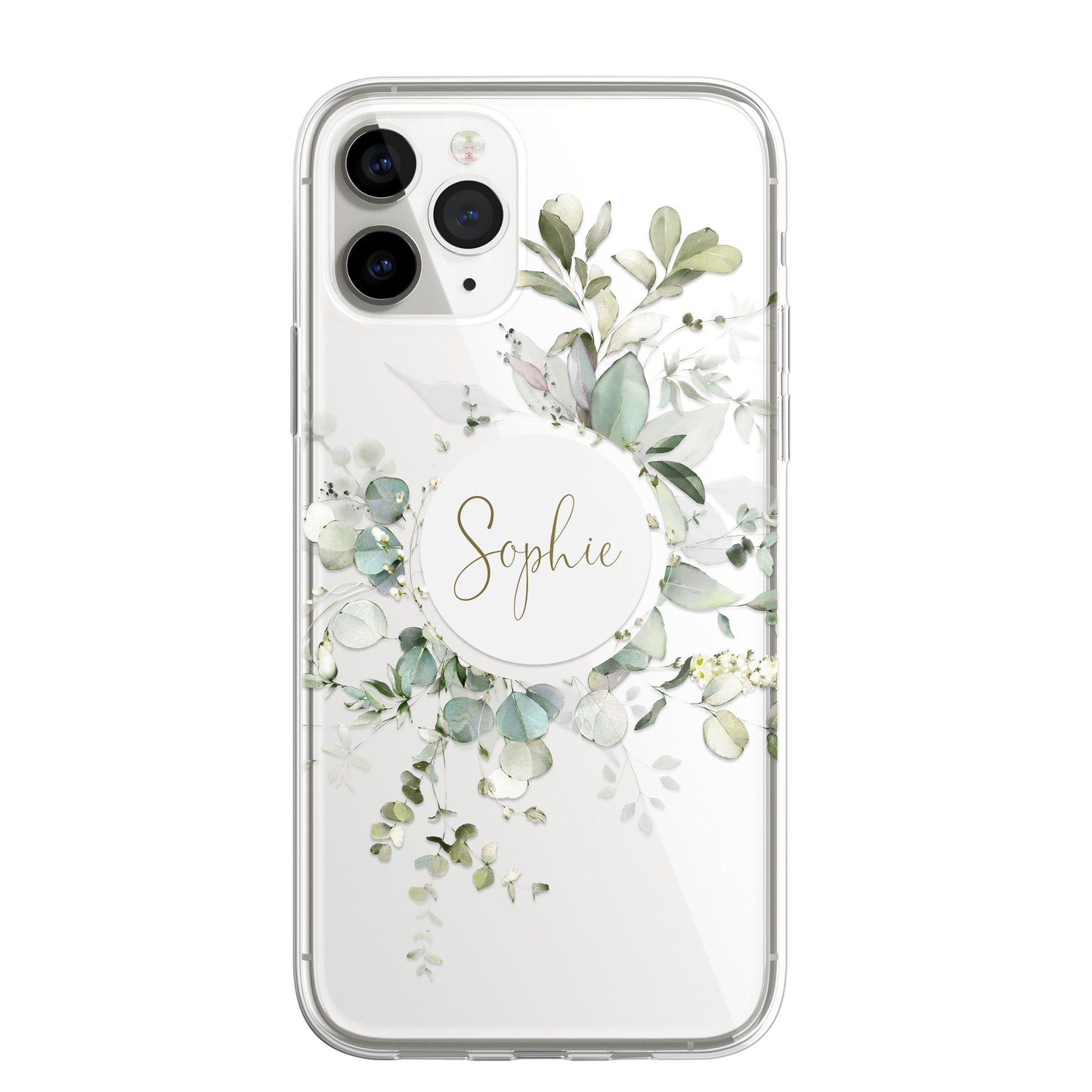 Personalised Floral Botanic Custom CLEAR Cover Case Flower for Samsung S21 S20