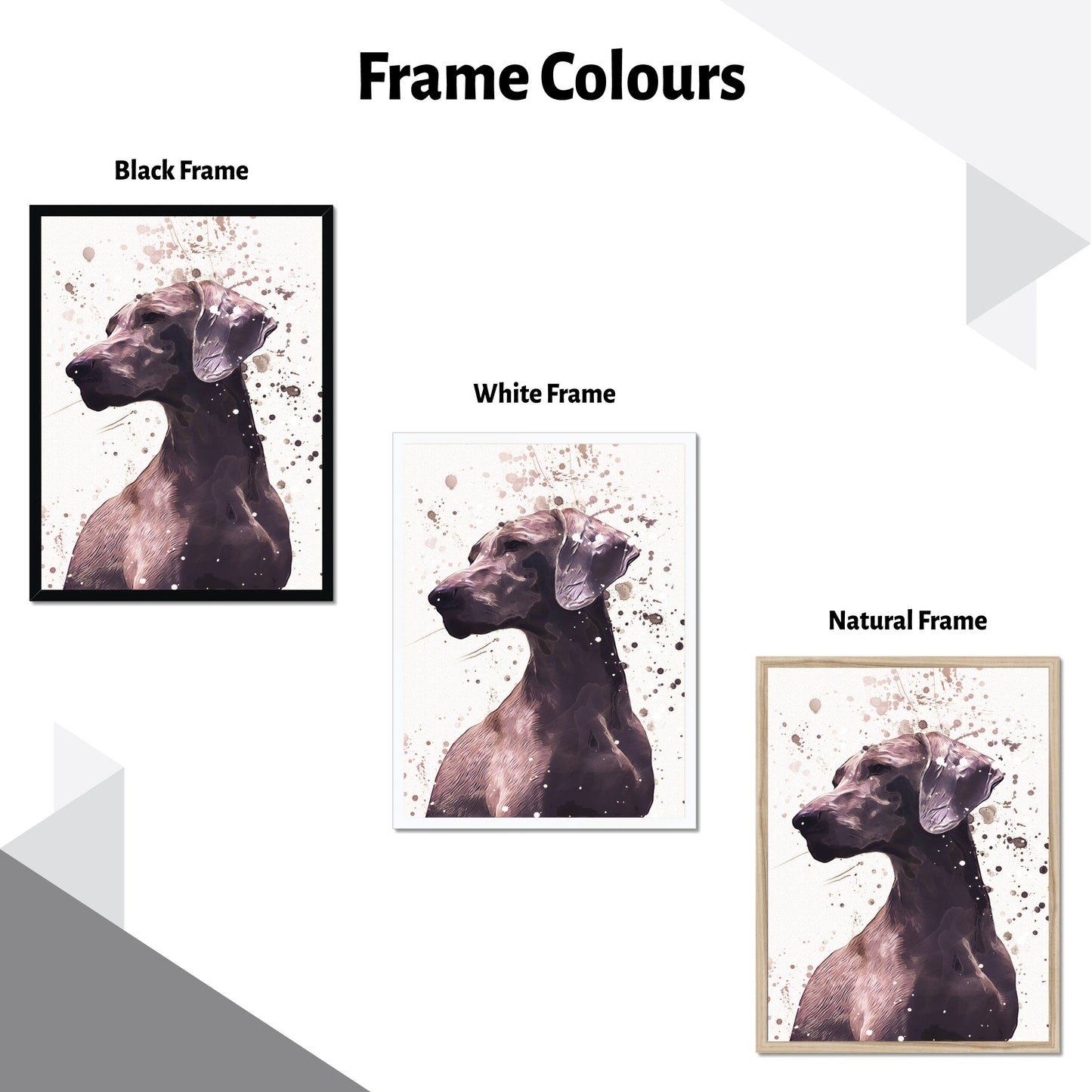 Personalised PET Portrait Print, Splatter Custom Painting Style, Dog Cat Horse Animal