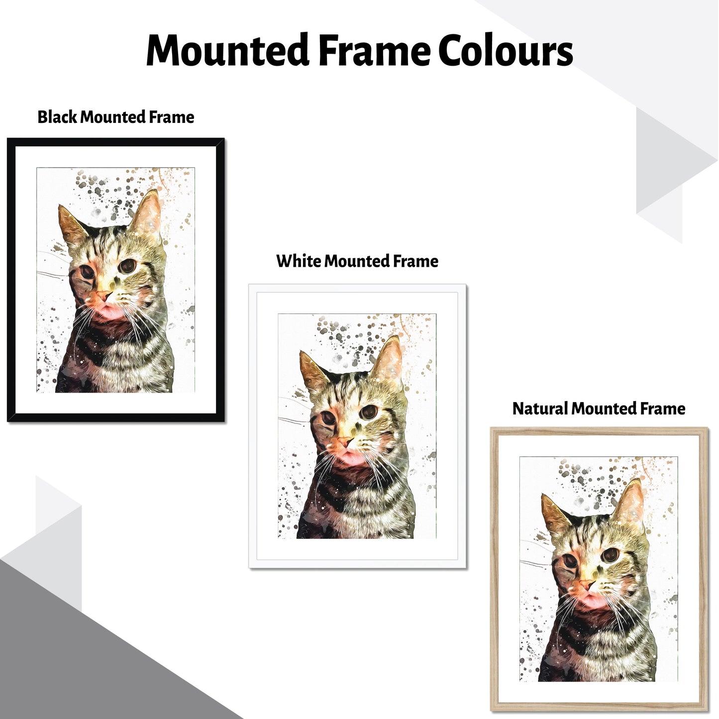 Personalised PET Portrait Print, Splatter Custom Painting Style, Dog Cat Horse Animal