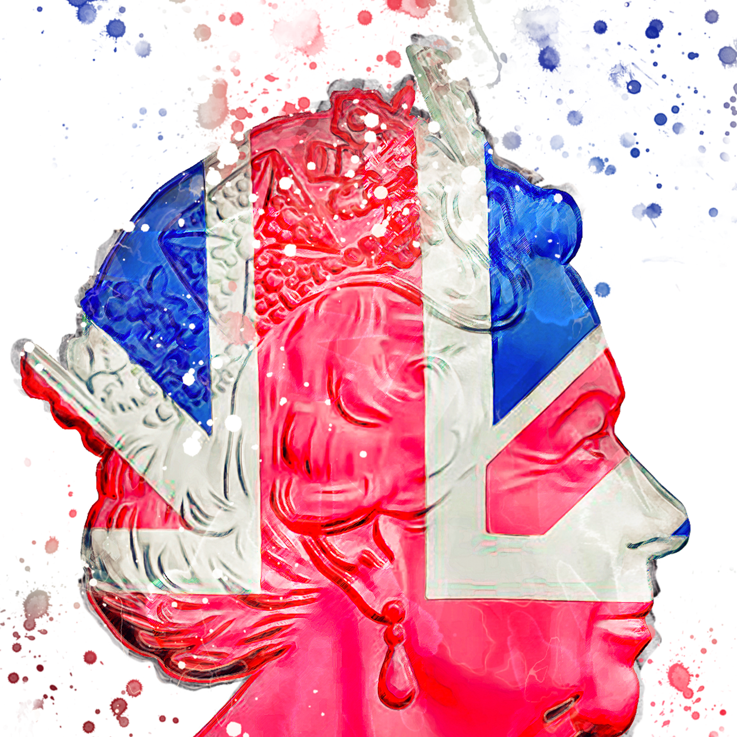 Queen Elizabeth 2 Royal Family Portrait Phone Case CLEAR Cover for iPhone 14 13+