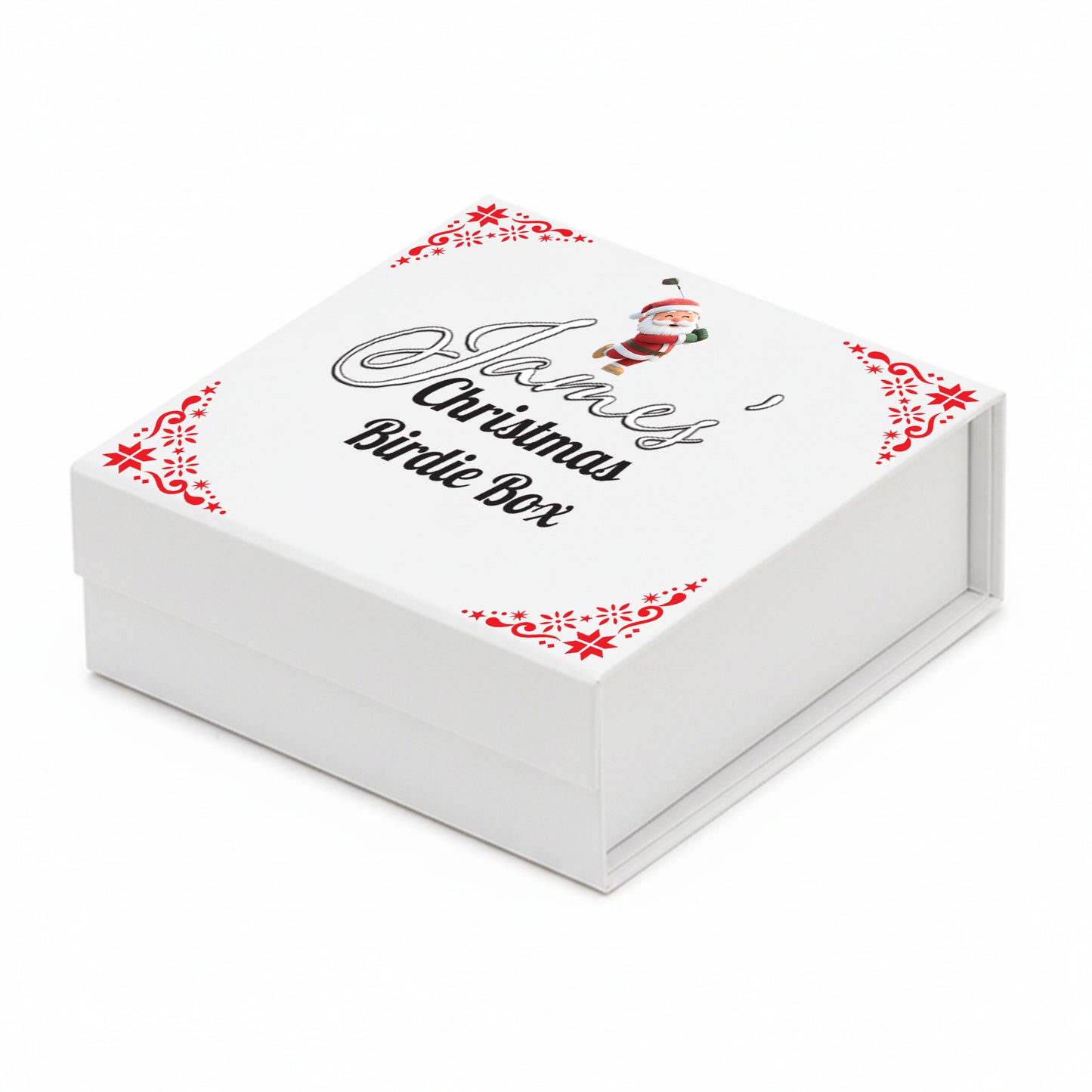 Christmas Design 2 Personalised Branded 9 Golf Ball Set in Customised Box - Themed Golfer's Gift, Father's Day, Retirement, Birthday