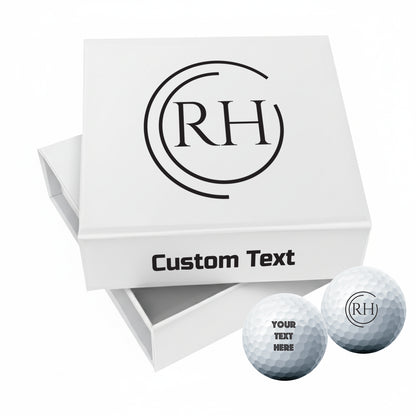 Personalised 9 Golf Ball Set in Customised Box - Your Own Monograms Initials with Branded Balls: Novelty Golfer's Gift, Father's Day, Birthday