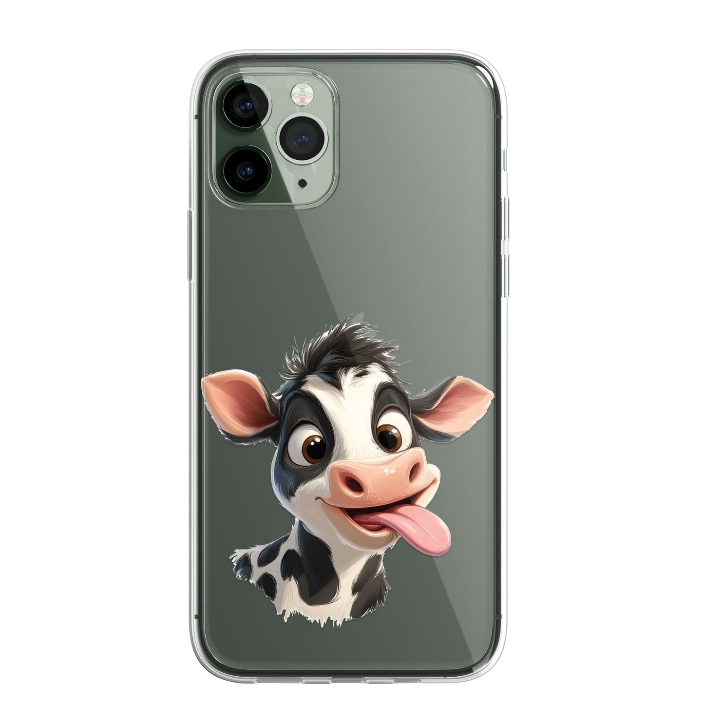 Cow Custom Cartoon Phone Case Personalised CLEAR Cute Family Splatter Phone Cover Case for iPhone 16 15 14 13 12 11