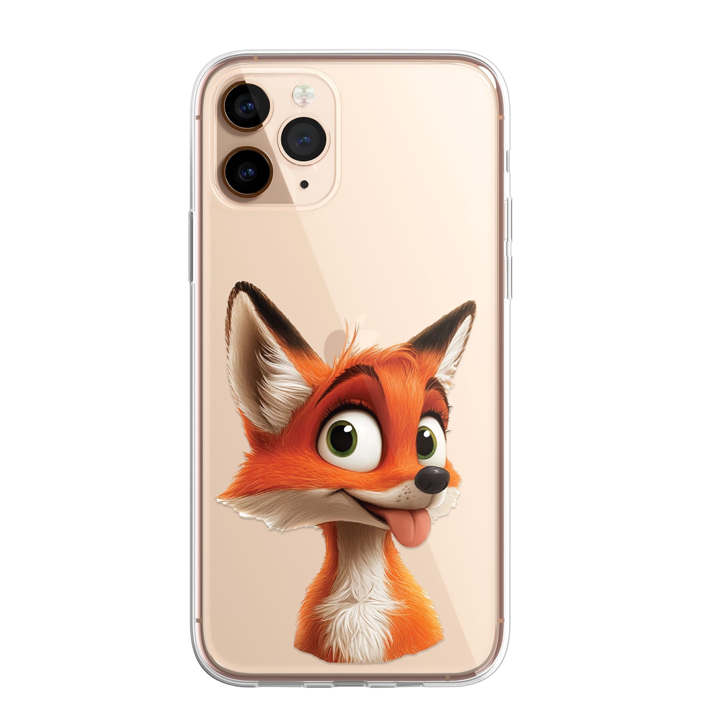 Fox Custom Cartoon Phone Case Personalised CLEAR Cute Family Splatter Phone Cover Case for iPhone 16 15 14 13 12 11