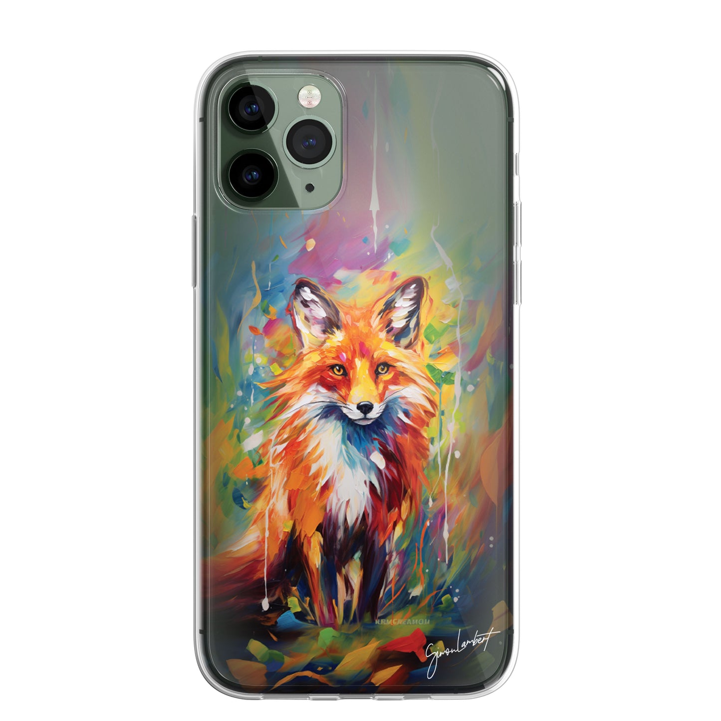 British Woodland Farm Animals Phone Case Palette Knife Art CLEAR Cover Case for iPhone 15 14 13 12 Pro +