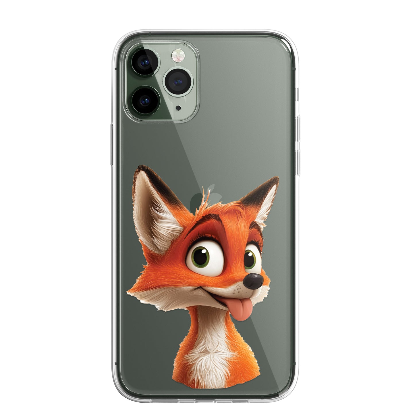 Fox Custom Cartoon Phone Case Personalised CLEAR Cute Family Splatter Phone Cover Case for iPhone 16 15 14 13 12 11