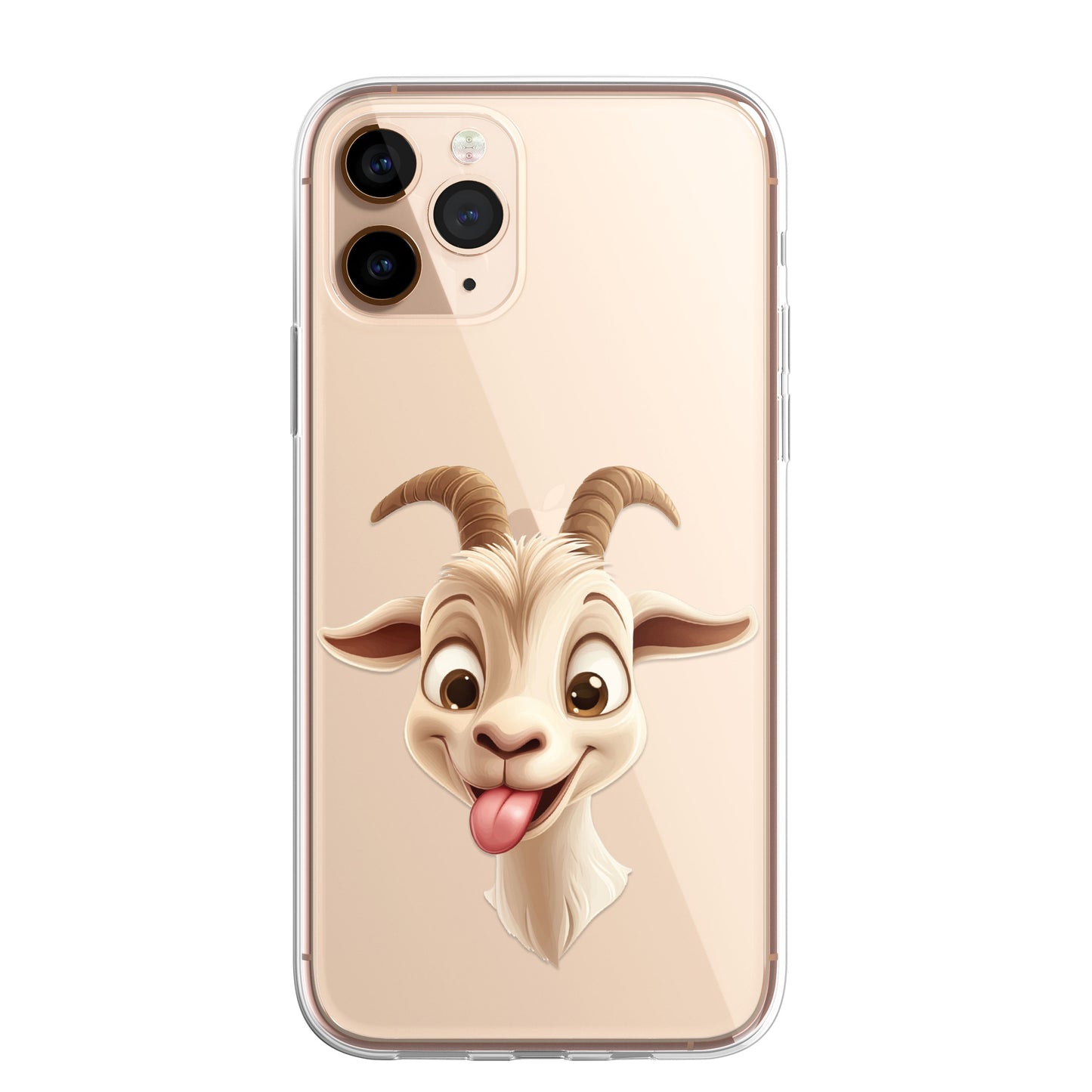 Goat Custom Cartoon Phone Case Personalised CLEAR Cute Family Splatter Phone Cover Case for iPhone 16 15 14 13 12 11