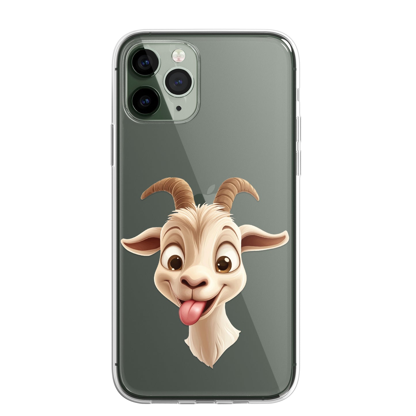 Goat Custom Cartoon Phone Case Personalised CLEAR Cute Family Splatter Phone Cover Case for iPhone 16 15 14 13 12 11