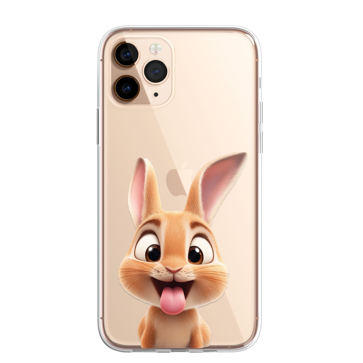 Hare Custom Cartoon Phone Case Personalised CLEAR Cute Family Splatter Phone Cover Case for iPhone 16 15 14 13 12 11