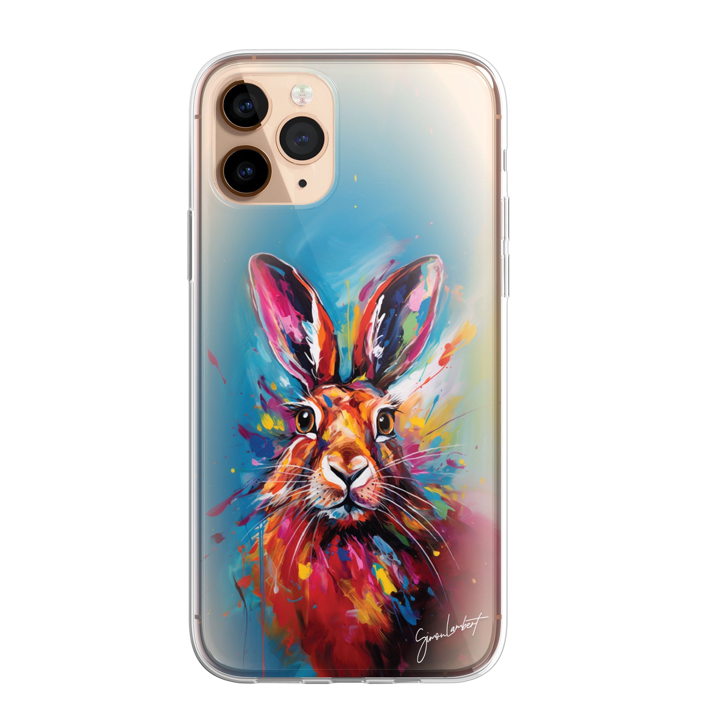 British Woodland Farm Animals Phone Case Palette Knife Art CLEAR Cover Case for iPhone 15 14 13 12 Pro +