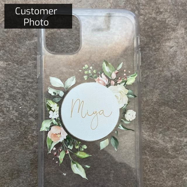 Personalised CLEAR Glitter Paint Candy Phone Cover Case For Samsung Galaxy S20+