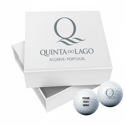 Personalised 9 Golf Ball Gift Set with Custom Branded Box | Corporate Golf Day & Company Logo Gifts